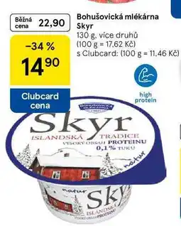 Tesco Bohušovická mlékárna, 130 g, více druhů nabídka