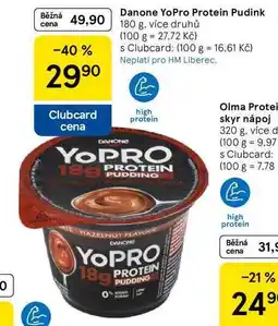 Tesco Danone YoPro Protein Pudink, 180 g, více druhů nabídka