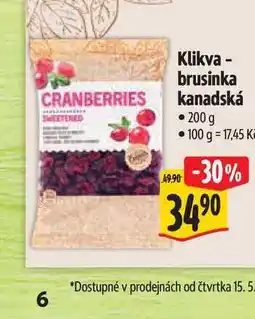 Albert Klikva- brusinka kanadská 200 g nabídka