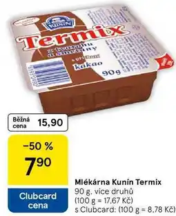 Tesco Mlékárna Kunín Termix, 90 g nabídka