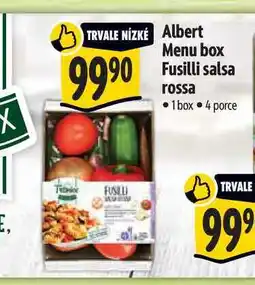 Albert Albert Menu box Fusilli salsa rossa 1 box nabídka