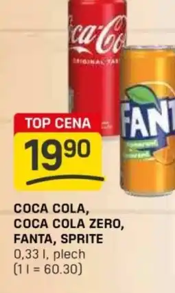 Flop COCA COLA, COCA COLA ZERO, FANTA, SPRITE nabídka