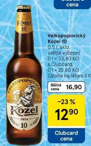 Tesco Velkopopovický Kozel 10, 0.5 l nabídka