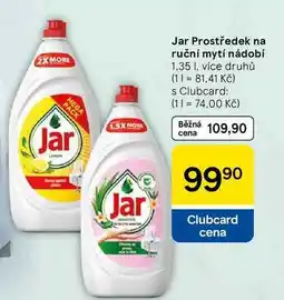 Tesco Jar Prostředek na ruční mytí nádobí, 1,35 l, více druhů nabídka