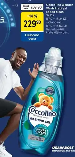 Tesco Coccolino Wander Wash Prací gel speed clean, 37 PD nabídka