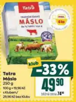 Billa Tatra Máslo nabídka