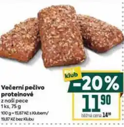 Billa Večerní pečivo proteinové nabídka