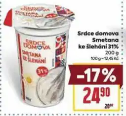Billa Srdce domova Smetana ke šlehání 31% nabídka