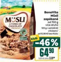 Billa BonaVita Müsli zapékané nabídka