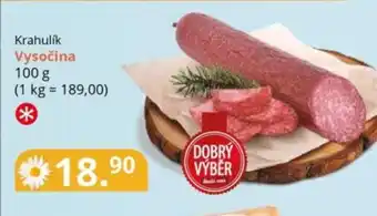 Potraviny CZ Krahulik Vysočina nabídka