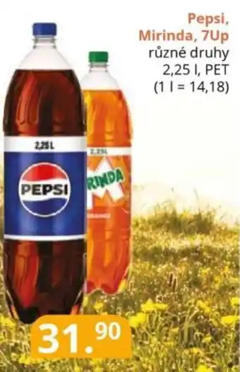 Potraviny CZ Pepsi, Mirinda, 7Up nabídka