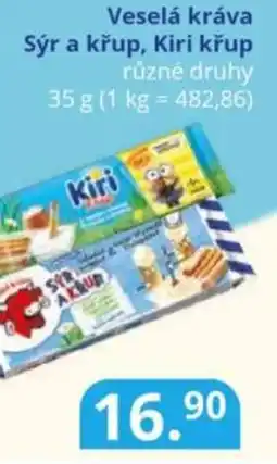 Potraviny CZ Veselá kráva Sýr a křup, Kiri křup nabídka