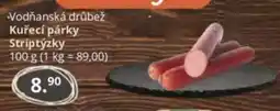 Potraviny CZ Vodňanská drůbež Kuřecí párky Striptýzky nabídka