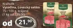 Potraviny CZ Krahulik Vysočina, Lovecký salám nabídka