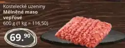 Potraviny CZ Kostelecké uzeniny Mělněné maso vepřové nabídka