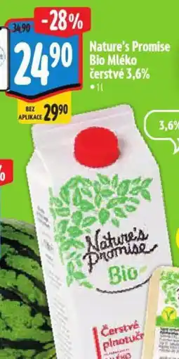 Albert Nature's Promise Bio Mléko čerstvé 3,6% nabídka