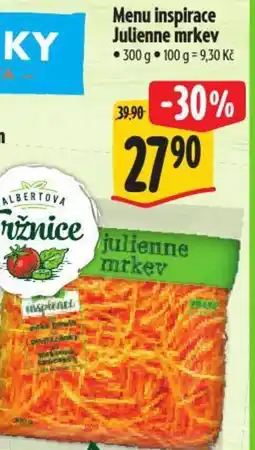 Albert Menu inspirace Julienne mrkev nabídka