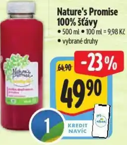 Albert Nature's Promise 100% šťávy nabídka