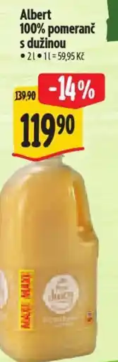 Albert Albert 100% pomeranč s dužinou nabídka