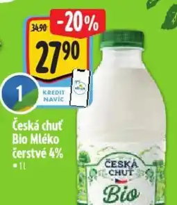 Albert Česká chuť Bio Mléko čerstvé 4% nabídka