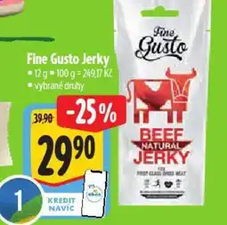 Albert Fine Gusto Jerky nabídka