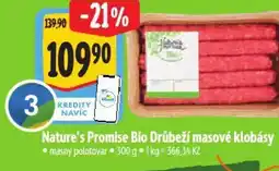 Albert Nature's Promise Bio Drůbeží masové klobásy nabídka