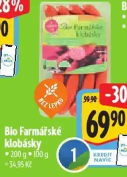 Albert Bio Farmářské klobásky nabídka