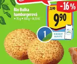 Albert Bio Bulka hamburgerová nabídka
