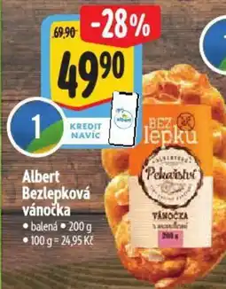 Albert Albert Bezlepková vánočka nabídka