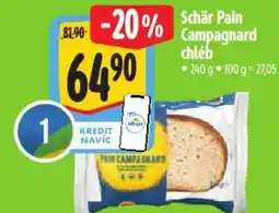 Albert Schär Pain Campagnard chléb nabídka