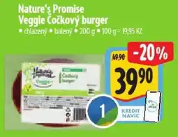 Albert Nature's Promise Veggie Čočkový burger nabídka