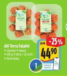 Albert AH Terra Falafel nabídka