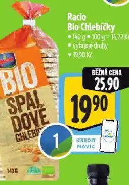 Albert Racio Bio Chlebíčky nabídka