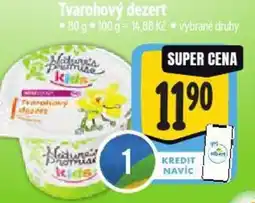 Albert Tvarohový dezert nabídka