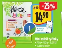 Albert Mini müsli tyčinky nabídka