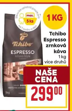Billa Tchibo Espresso zrnková káva nabídka