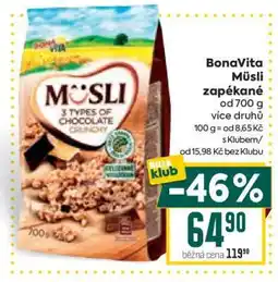 Billa BonaVita Müsli zapečené nabídka