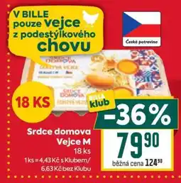 Billa Srdce domova Vejce M 18 ks nabídka