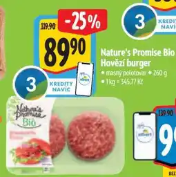 Albert Nature’s Promise Bio Hovězí burger nabídka