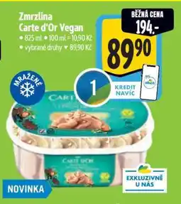 Albert Zmrzlina Carte d'Or Vegan nabídka