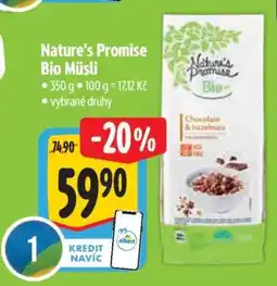 Albert Nature's Promise Bio Müsli nabídka