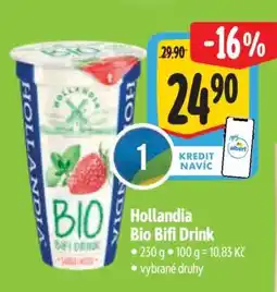 Albert Hollandia BIO BiFi drink nabídka