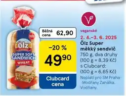 Tesco Ölz Super měkký sendvič nabídka