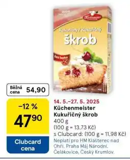 Tesco Küchenmeister Kukuřičný škrob nabídka