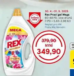 Tesco Rex Prací gel Mega nabídka