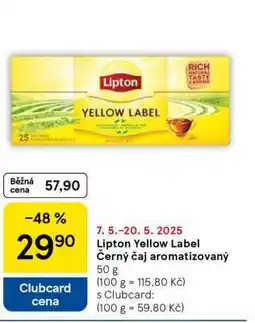 Tesco Lipton Yellow Label černý čaj aromatizovaný nabídka