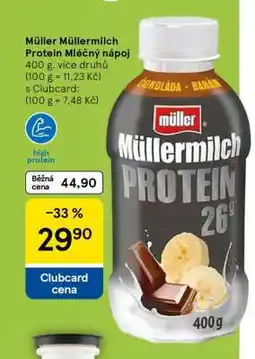 Tesco Müller Müllermilch Protein Mléčný nápoj nabídka