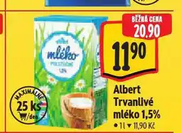 Albert Trvanlivé mléko nabídka