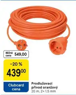 Tesco Prodlužovací přívod oranžový nabídka