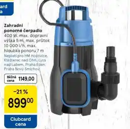 Tesco Zahradní ponorné čerpadlo nabídka